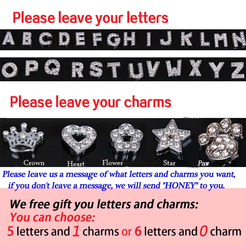 Dog Collar Pet Collar Personalized DIY Name Dog Collars Bling Pet Dog Collar With Diamond Buckle Puppy Cat Letters Charms For Teddy French Bulldog