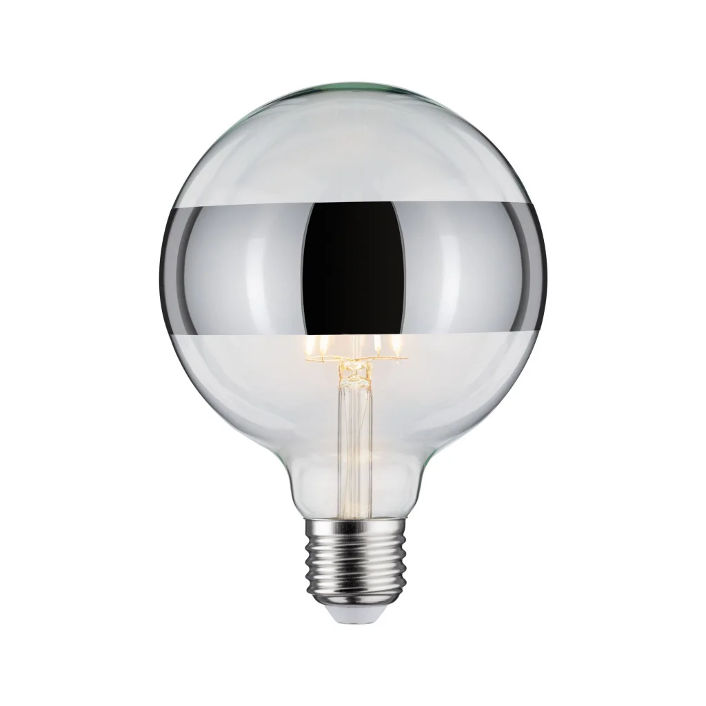 28681 Лампа шар LED G125 Ringsp 520lm E27 6W silber dim