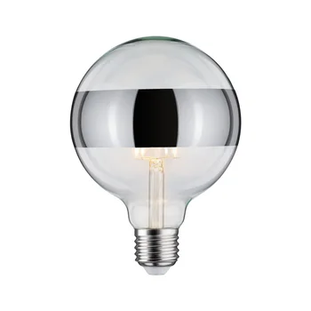 

28681 ball Bulb LED G125 Ringsp 520lm E27 W Silber dim