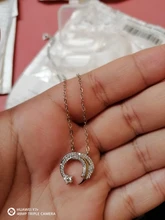 YIZIZAI de SilverPlating meteoro con colgante de Zircon cúbico Collar para mujer collar niñas suerte regalo de la joyería