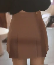 Short Skirts Black FTLZZ High-Waist Mini Casual Ladies Spring Singel-Button Women Summer