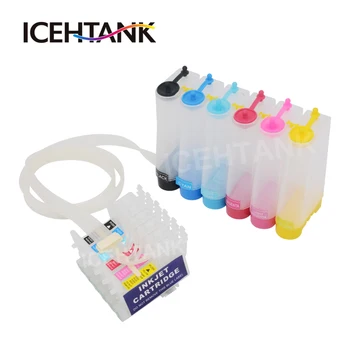 

ICEHTANK T0801 - 6 Continuous Ink Tank For Epson Stylus Photo P50 T59 R265 270 285 290 360 RX560 585 610 650 685 Printer