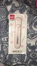 1 ud. De Mini cuchillo de utilidad portátil con garra de gato bonito, cuchillo de papel hecho a mano, papelería