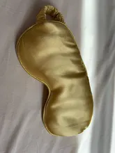 Las mujeres de seda imitada antifaz para dormir de viaje portátil parche Ojo de siesta parche venda de reposo de la cubierta de ojo máscara de dormir noche visera