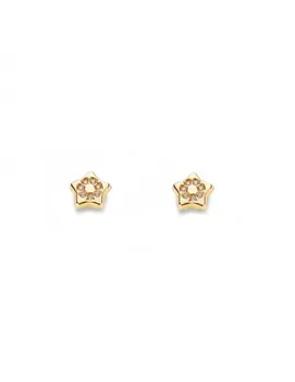 

Earrings Girl Star with zircons (9kts)