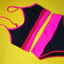 Womens Swimsuits Swimwear Bikinis Biquini Beachwear Patchwork Leopard Push-Up Ingaga Sexy