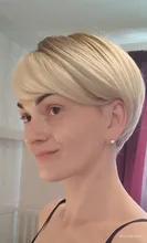 EASIHAIR corto pelucas sintéticas Rubio degradado pelucas capas peinado Natural Cosplay del pelo pelucas para uso diario resistente al calor pelucas completas