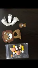 Juego de cuentas de silicona para dentición de roedores, sin BPA, Fox Rabbit, accesorios para manualidades, Clips de cadena de chupete, collar para niños, 1 Set