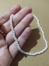 Collar con colgante de concha de amor para mujer, gargantilla de cadena de perlas Simple de 6MM de estilo Vintage, joyería de moda al por mayor