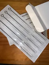 Agujas de tatuaje de acero desechables, delineador redondo para tatuar, equipo de tatuaje de alta calidad, 50 Uds.