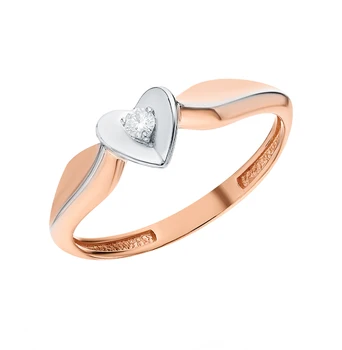 

Gold ring with diamonds sunlight sample 585