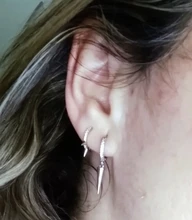 CANNER de Plata de Ley 925 Pendientes de argolla plateados moda Punk Hiphop remache Pendientes para las mujeres gótico joyería Pendientes de botón Pendientes orecchini