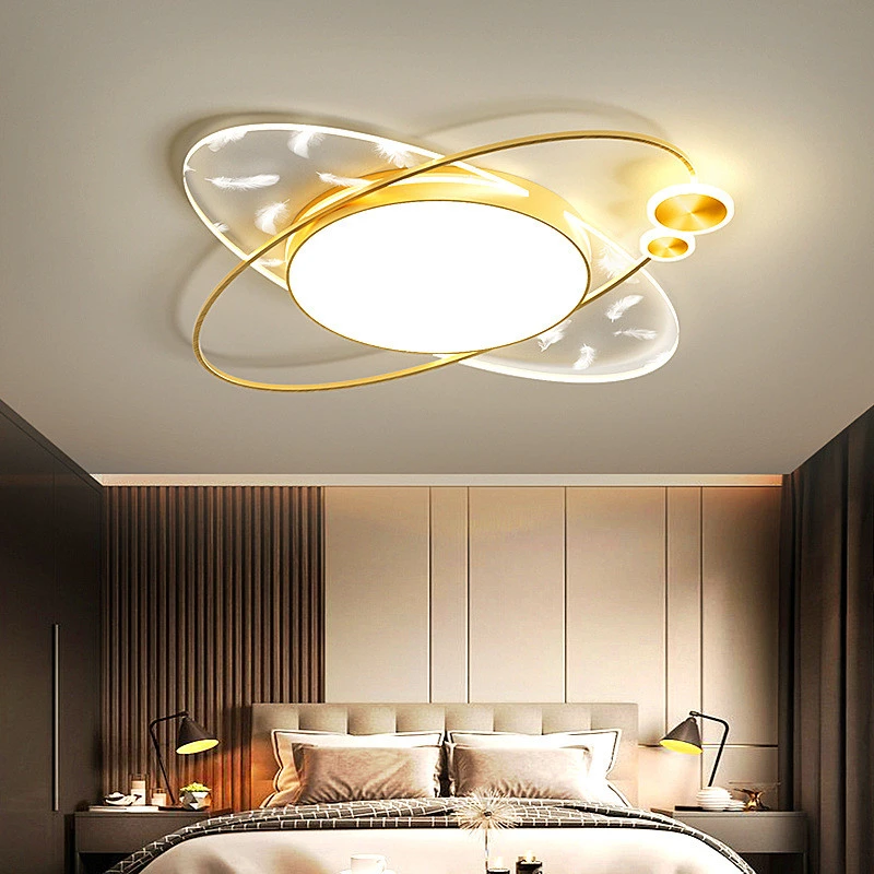 toediening Verst Kelder Kamer Lichten Goud Plafondlamp Voor Slaapkamer Lamp Plafond Veer Plafond  Led Licht Voor Bed Kamer Slaapkamer Verlichting Moderne Ontwerp| | -  AliExpress