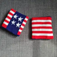 2 unids/par adultos niños deportes pulsera Sweatband Hip-Hop cartas rayas de colores bailando muñeca apoyo secreto guardias