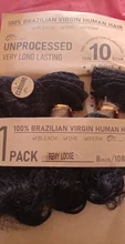 Htonicca-extensiones de pelo ondulado brasileño, pelo humano suelto profundo de 8 pulgadas, 100%, 3 mechones y extensiones de cabello de cierre, color negro Natural
