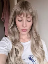 ALAN EATON-Pelucas sintéticas para mujer, cabelleras de contextura ondulada, largas, de color negra y rosada, con degradado, de pelo natural de fibra de alta temperatura