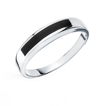 

Silver ring with Onyx sunlight sample 925