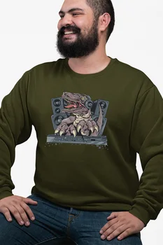

Angemiel Wear DJ Trex Green Men 'S Sweatshirt