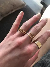 Anillo redondo geométrico minimalista para mujer, conjunto de anillos de dedo para mujer, sortija abierta circular clásica, joyería femenina, Color dorado, 2021