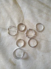 7 unids/set moda de Corea mezclado anillo geométrica redonda de Metal oro gemelos de Color plateado anillos abiertos de la joyería para las mujeres