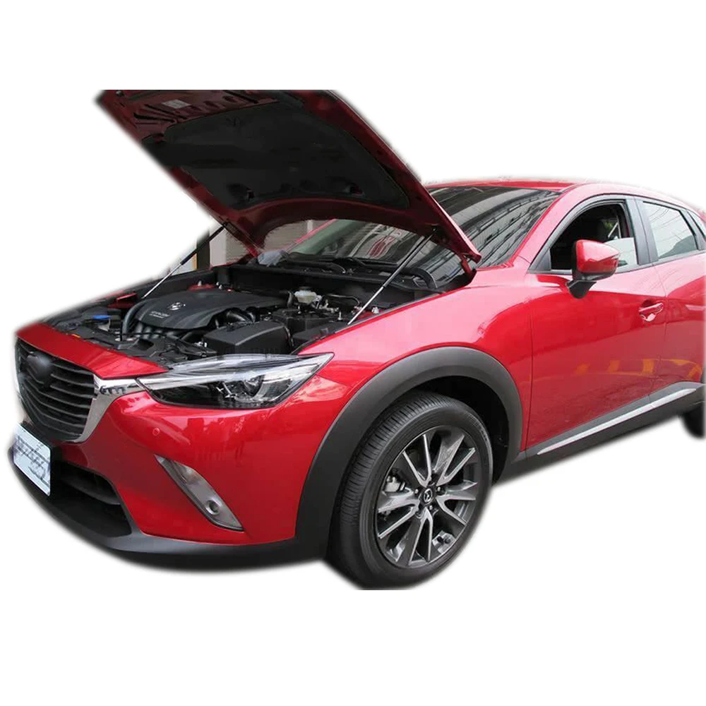 Для MAZDA CX3 CX-3- передний капот модифицировать углеродного волокна газовые упоры, амортизационные подъем демфера поддерживает поглотитель автомобиля-Стайлинг