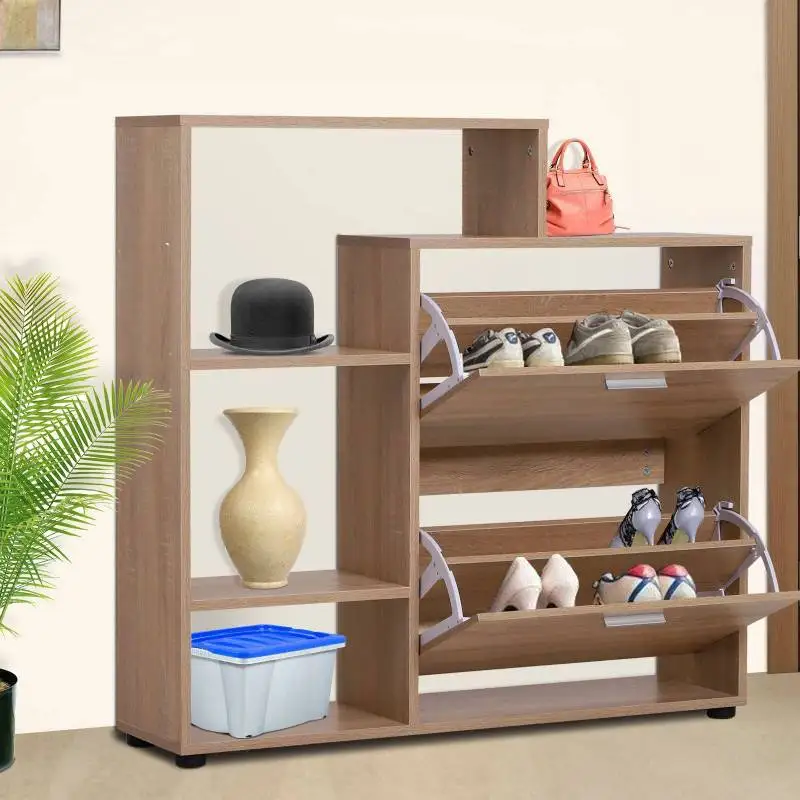Wooden shoe rack with Shelf and Cubes Wardrobe for Shoes Entryway Hallway Organizer font b Closet