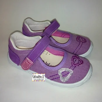 

Mary Janes canvas mauve with velcro, Lonettes Dobsons.com for girls