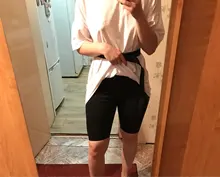 Traje de dos piezas para mujer, ropa con cinturón para el hogar, traje deportivo holgado para bicicleta, conjuntos sólidos informales de verano