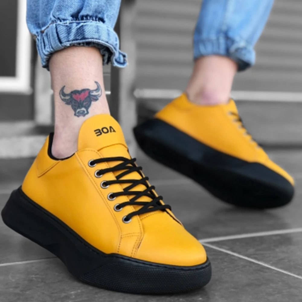 Zapatos Deportivos BA0161 para hombre, calzado deportivo con cordones alta, nuevo zapatos informales con estilo|Zapatos informales de hombre| - AliExpress