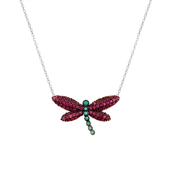 

Silver 925 Sterling Dragonfly Figure Necklace
