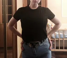 Green Crop Top T-Shirt Female Solid Cotton O-Neck Short Sleeve T-shirts for Women High