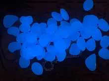 Guijarros de jardín que brillan en la oscuridad piedras brillantes para pasarela, camino de jardín, Patio, Patio, decoración de jardines, piedras luminosas, 25/50 Uds.