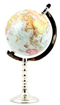 

8 Inch Decorative Globe - World Political Map with Metal Legs