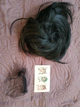 LUPU-moño sintético desordenado para mujer, moño con bandas elásticas para el cabello, coleta recta de Donut, extensiones de cabello