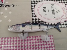 Swimbait-señuelo de atún de 4 secciones, 15cm, 31g, muestra gratis, Señuelos de pesca de lubina articulados duros para agua salada y dulce