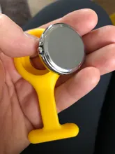 Reloj de silicona para enfermera, broche, Túnica, reloj Fob con batería gratis, relojes de bolsillo para médico, reloj de bolsillo