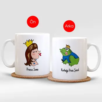 

Personalized Is Princess & Frog Prince White Mug Cup