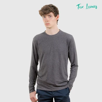 

TEX LEAVES-T shirt mens long sleeve 95% cotton 5% elastane