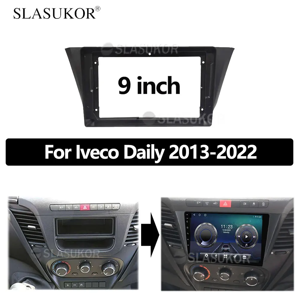 

Комплект рамок для автомобиля, 9 дюймов, для Iveco Daily 2013, 2014, 2015, 2016-2022, ABS, Android, большой экран