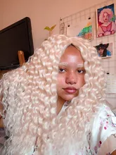 FASHION IDOL-Mechones con cierre, extensiones de cabello sintético rubio, degradado, de plata, gris, de moda, onda de agua, fibra, 20 pulgadas, 9 uds. por paquete