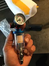 Pistola pulverizadora HVLP para arañazos, manómetro de regulador de aire y trampa de agua en línea, herramienta de filtro, regulador de PISTOLA DE PULVERIZACIÓN y Mini filtro de aire