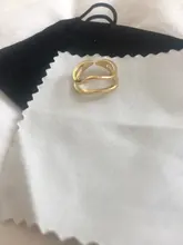 XIYANIKE-anillos de plata de ley 925 para mujer y parejas, joyería de fiesta curva de doble capa chapada en oro