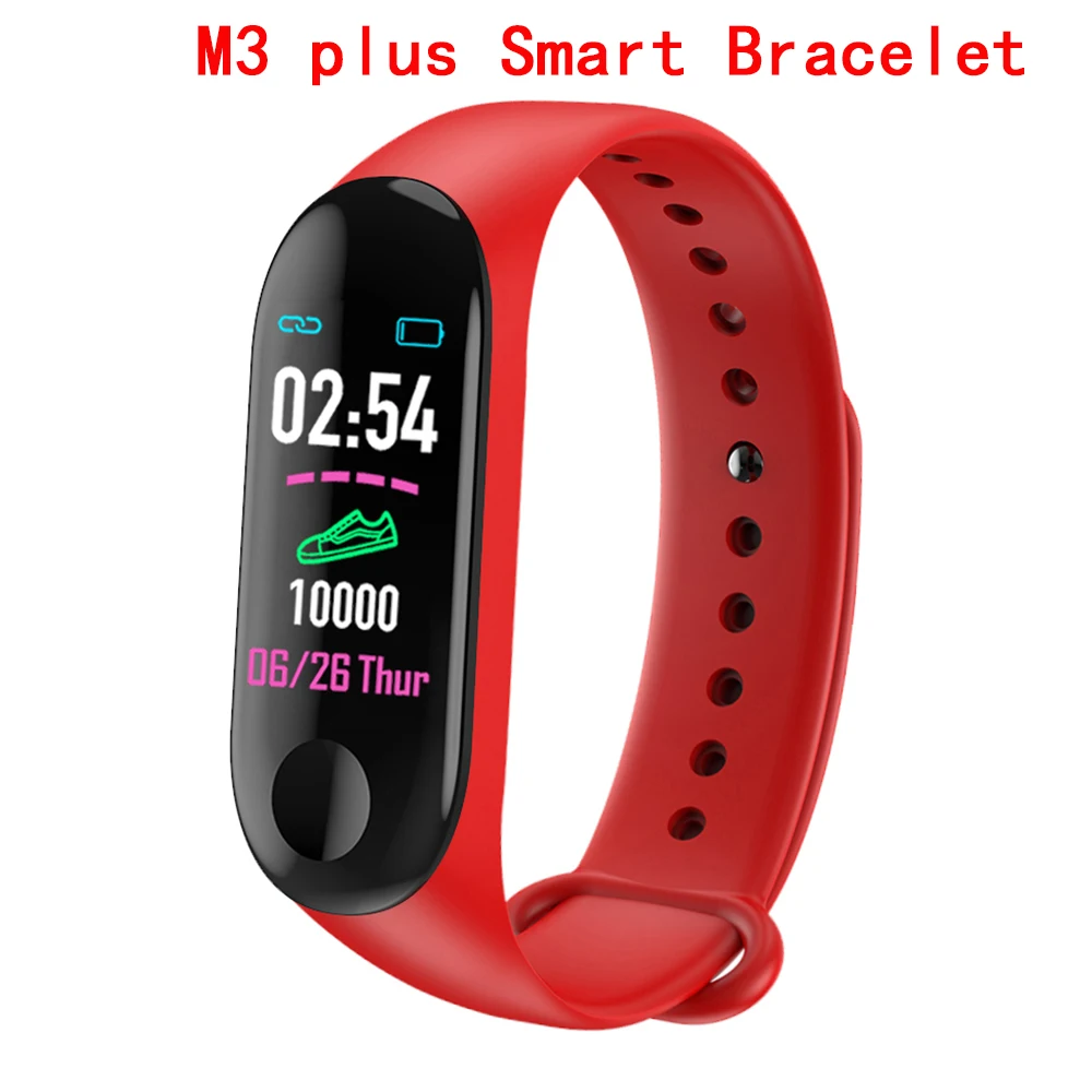 M3 plus Bracelet Смарт-браслет M3, умный Браслет, фитнес-трекер, смарт-браслет, кровяное давление, пульсометр, шагомер, спортивные Смарт-часы, ремешок - Цвет: M3 plus Bracelet