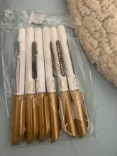 Rotulador de resina epoxi dorado y plateado, marcador de punta de hoja dorada, pintura acrílica, marcador permanente metálico, 6 uds.