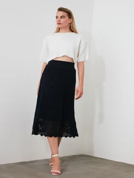 

WOMEN SKIRT NAVY BLUE CLOTHING JUPE DRESS SLASH THICK STRAIGHT DOLLY MIDI MAXI SHORT LUXURY AUTUMN WINTER TOP FASHION SEASON