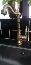 Basin Faucets Deck-Mounted Brass Kitchen Uythner Retro Antique Mix-Tap Single-Handle