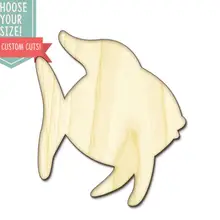 Вырезание из рыбьего дерева-на заказ Выберите свой размер-Лазерная Резка деревянных художественных принадлежностей Настенный декор свадебный детский DCS0118