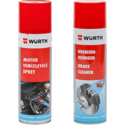 Würth Engine Cleaner 500 ml + Brake Pad Spray 500 ml Car Motorcycle Disc Brake Pad Cleaner Remove Oil Pollution Maintenance afbeelding