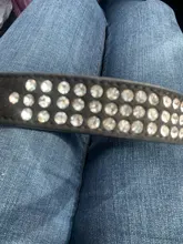 Collar de estrás para perro 3 filas de cuero de gamuza de Diamante gato cachorro 5 colores para pequeño mediano perros Chihuahua Yorkshire