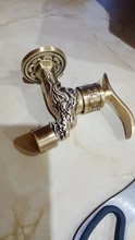 Garden Taps Faucet Tap-Decorative Bibcock Washing-Machine Wall-Mount Carved Brass Outdoor